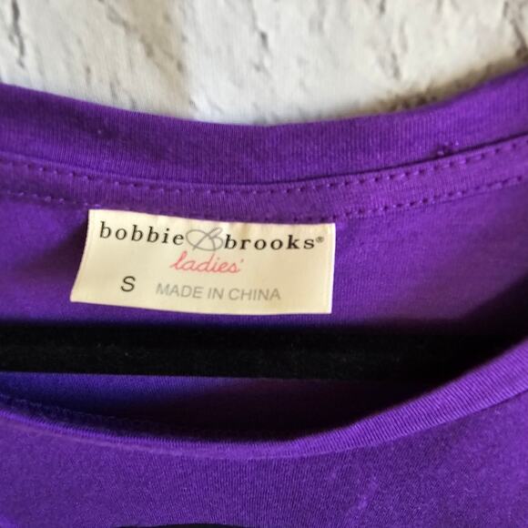 Purple Sugar Skull T-Shirt Colorful Bobbie Brooks Day Of The Dead Graphic Tee S - Picture 4 of 10